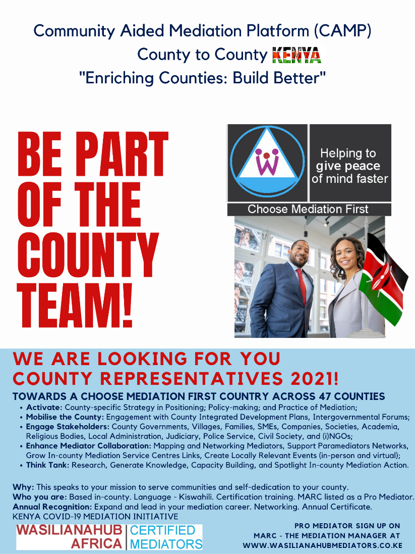 WE ARE LOOKING FOR YOU - COUNTY REPRESENTATIVES 2021!